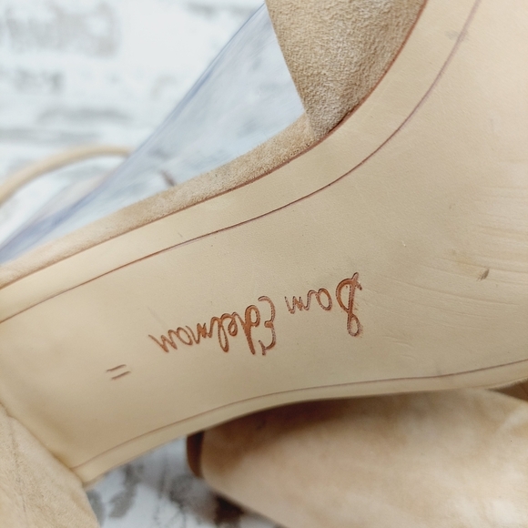 New Sam Edelman Yancy Nude Leather Ankle Strap Sandal X70 - Picture 10 of 12